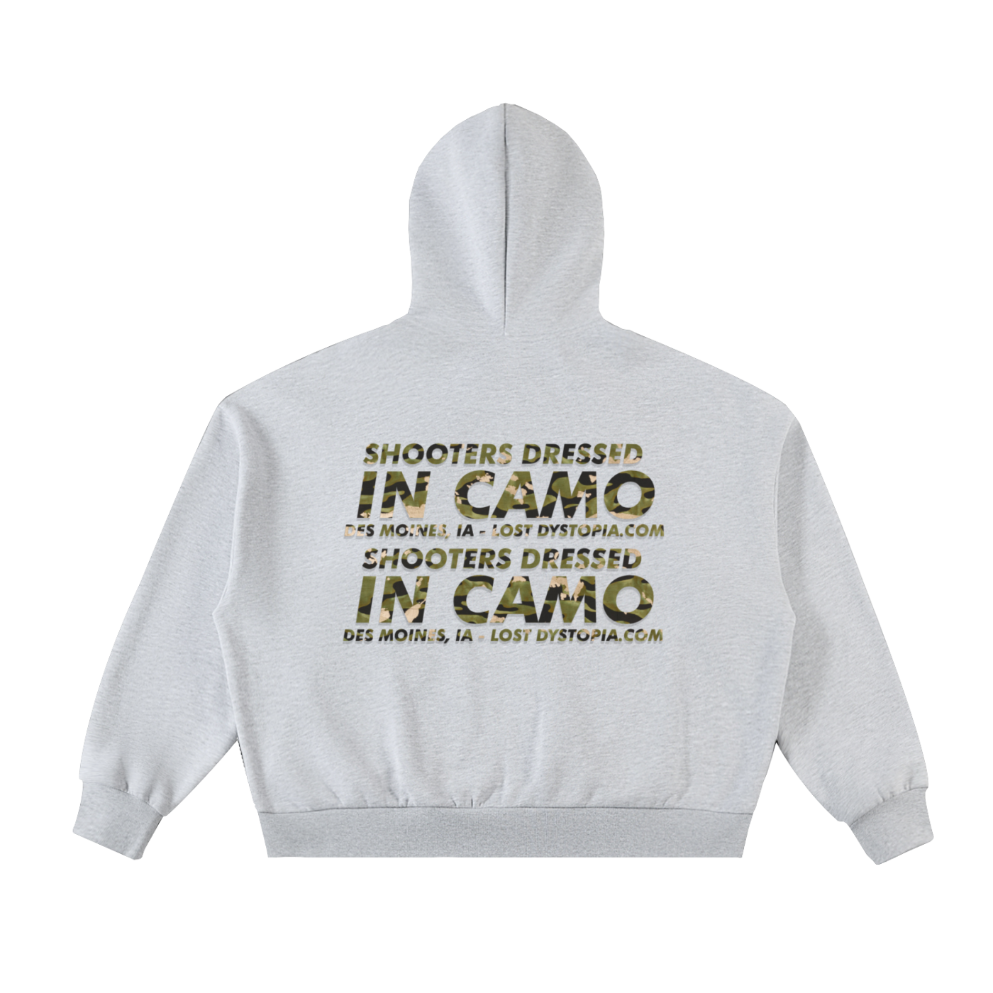 Shooters in Camo Boxy Zip-Up