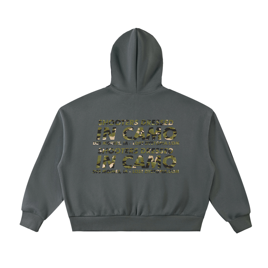 Shooters in Camo Boxy Zip-Up
