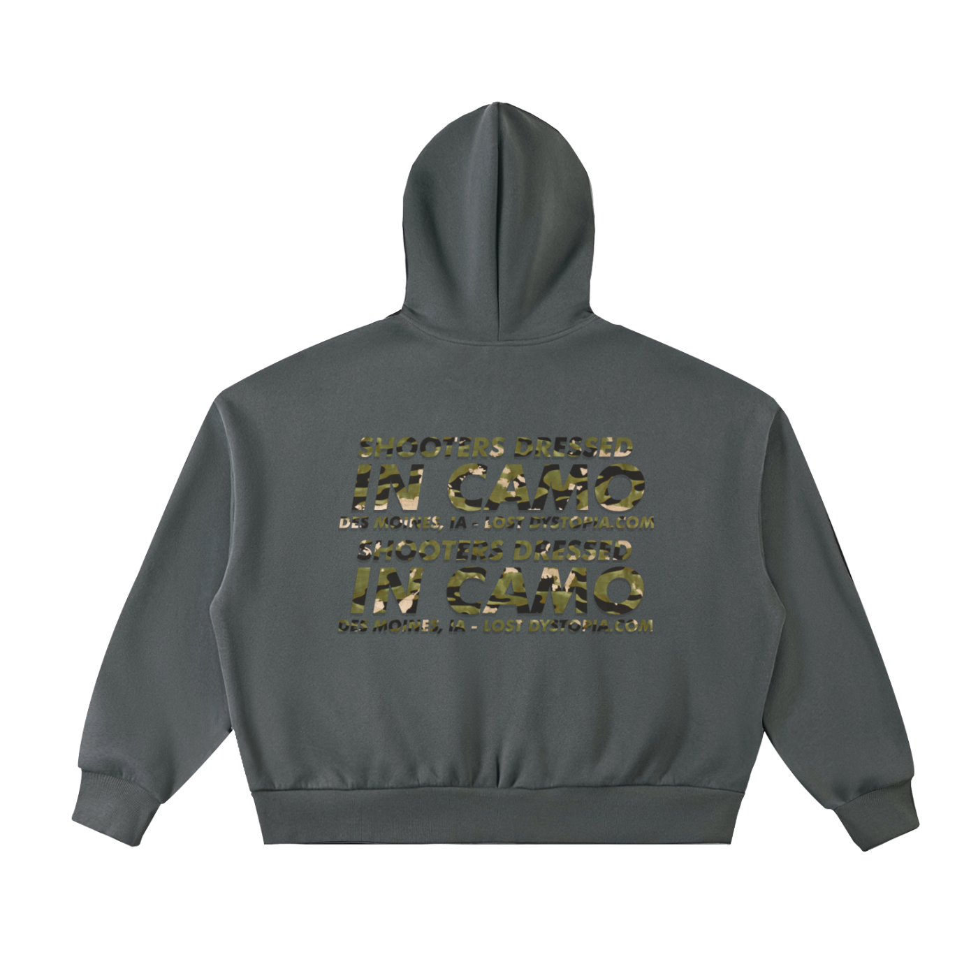 Shooters in Camo Boxy Zip-Up