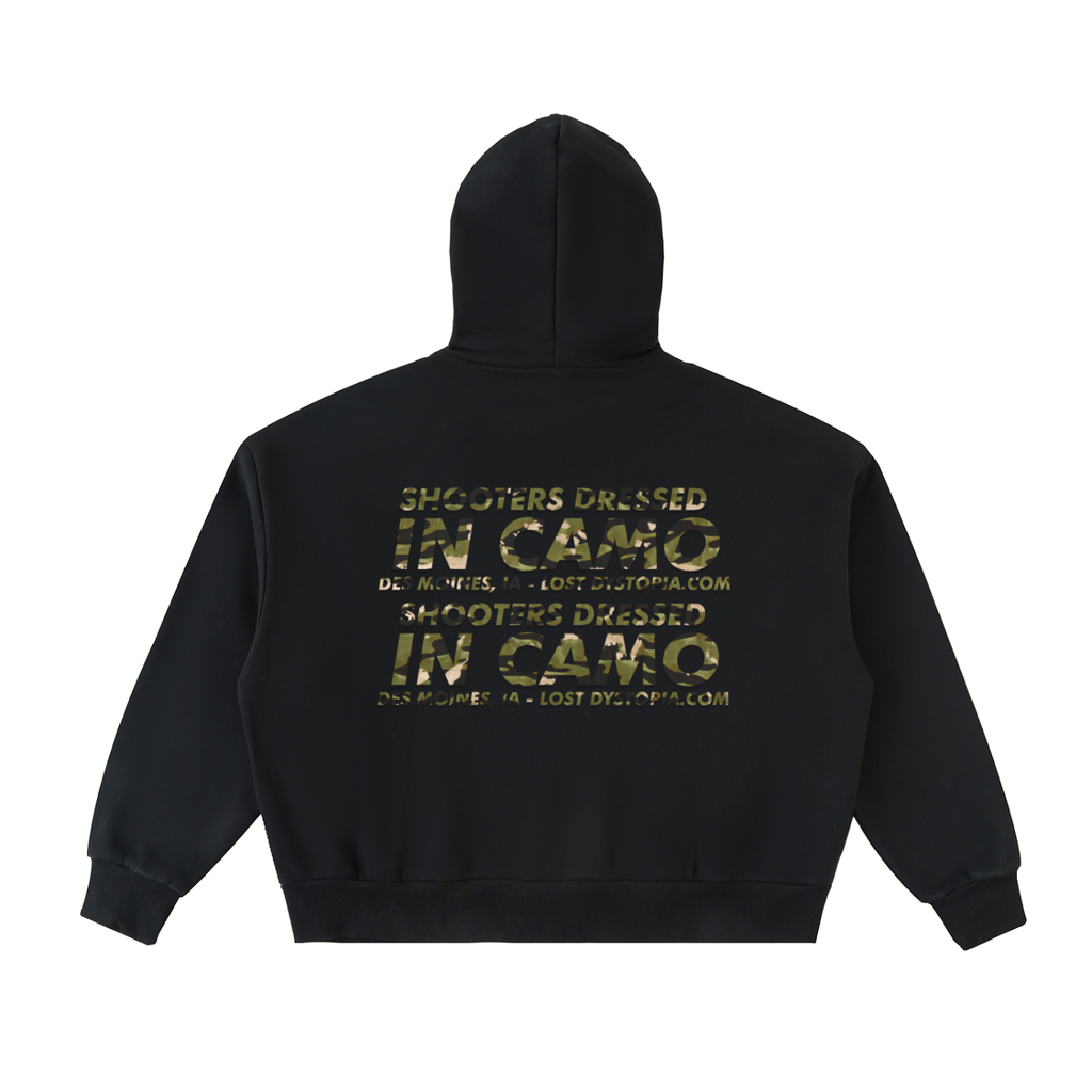 Shooters in Camo Boxy Zip-Up